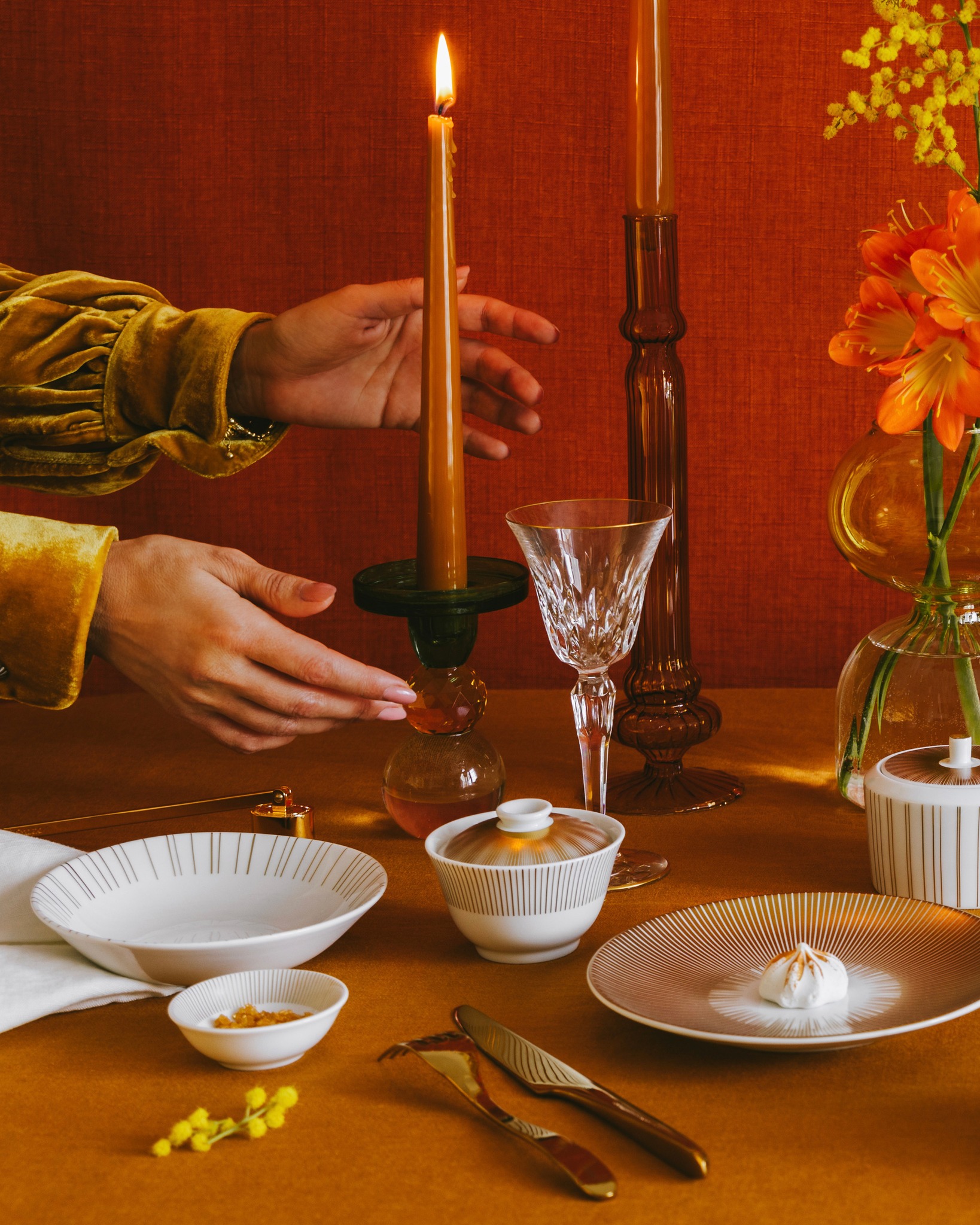 Bernardaud, Albertine Prune dinnerware: French Limoges porcelain